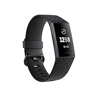 Fitbit Charge 3 Fitness Activity Tracker, Graphite/Black, one Size (no fitbit Warranty Support), 0.06 Pound