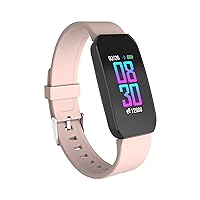 Itech Active Smartwatch Fitness Tracker, Heart Rate, Step Counter, Sleep Monitor, Notifications, Waterproof for Ladies, Compatible with iPhone and Android