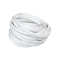 Othmro 32.8ft/10Meter PET Expandable Braided Cable Sleeve, 5/16 Inch Flexible Wire Loom Cord Protector, Cable Management Sleeve Cord Cover for Audio Video Cable Protectors from Pets(1Pc Silver White)