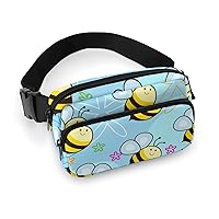 Flying Bees Fashion Crossbody Fanny Pack Waterproof Waist Bag Belt Bag for Men Women