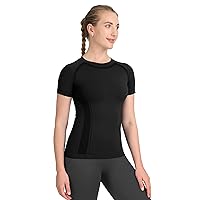 MathCat Workout Shirts for Women Short Sleeve, Workout Tops for Women, Quick Dry Gym Athletic Tops，Seamless Yoga Shirts