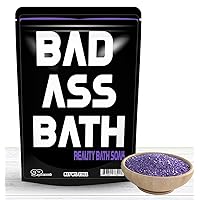 Badass Bath Soak – Bad Ass Bath Salts Purple Bath Funny Gifts for Friends Funny Bath Products Spa Gifts for Men Stocking Stuffers Gag Gifts for Women Cool Gifts for Guys Dad Unisex White Elephant Gift