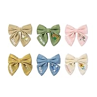 Cute Hair Bows with Name | Girls Bows Hair Clips | Pigtail Bows Hair Bow Clip | Custom Name Girls Hair Bows | Personalized Girls Hair Clips Hair Accessories Toddler Bow