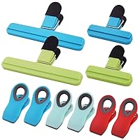 10 Pack Chip Bag Clips, Magnetic Chip Clips, Heavy Duty Food Clips, Multicolored Bag Clips for Food Storage for Coffee, Bread Bags, Snack Bags and Food Bags