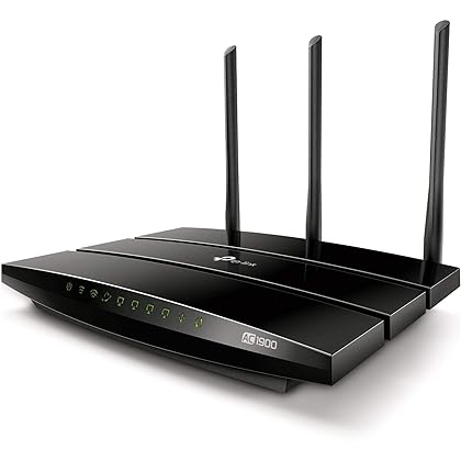 TP-Link AC1900 Smart WiFi Router (Archer A9) - High Speed MU-MIMO Wireless Router, Dual Band, Gigabit, VPN Server, Beamforming, Smart Connect, Works with Alexa, Black