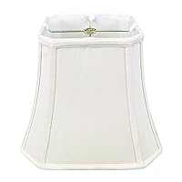 Royal Designs, Inc BSO-705-12WH Square Cut Corner Bell Lamp Shade, BSO-705, White, 12 inch
