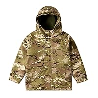 CHERISH Boys Winter Warm Fleece Jacket Camo Thicken Zip Up Outerwear with Hood