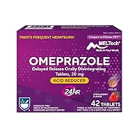 Omeprazole Delayed Release Orally Disintegrating Tablets, Strawberry Flavor, 20 mg – 42 Count, Acid Reducer and Heartburn Relief