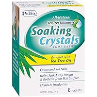 Pedifix Tea Tree Ultimates Soaking Crystals Foot Bath 6 Packets, 1 Ounce each ( Pack of 2 )