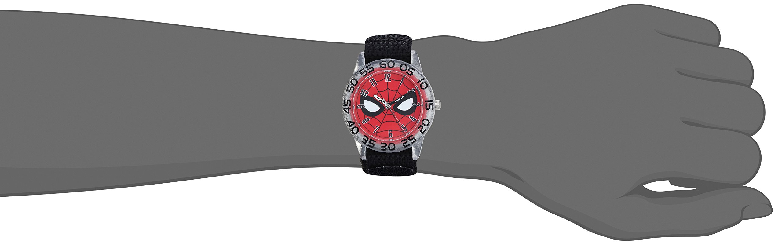 Marvel Spider-Man Kids' WMA000187 Spider-Man Analog Display Analog Quartz Black Watch