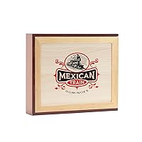 Front Porch Classics | Mexican Train Domino Set in Wooden Collector Box from Front Porch Classics for 2 to 8 Players Ages 8 and Up