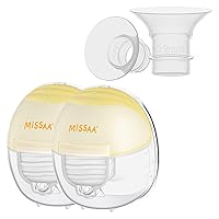 MISSAA Wearable Breast Pump + MISSAA 19mm Flange Insert Compatible with S9/S12/S18 Wearable Breast Pump