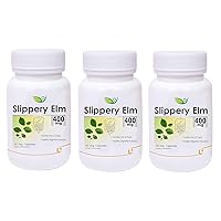 Senta Nutraceuticals Slippery Elm 400mg 60 Pack of 3 Veg Capsules, Dietary Supplement, Nutritional Supplement, multivitamins, Vitamin for Men, Women and Adults, Health Supplements.