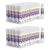 Colorations Premium Glue Sticks, Set of 100, Each Stick 0.17, Dries Clear, Acid Free Glue, Crafts, School Supplies, Classroom, Projects,Washable School Glue,Non Toxic Glue