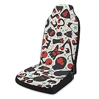 Cute Funny Monsters Car Seat Covers Universal Seat Protective Covers Car Interior Accessory for Most Cars 2PCS