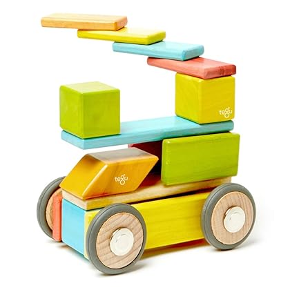 42 Piece Tegu Magnetic Wooden Block Set, Tints, 1-99 years old