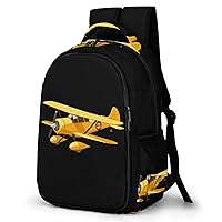 Airplane Propeller Travel Backpack Double Layers Laptop Backpack Durable Daypack for Men Women