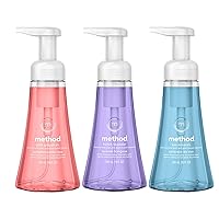 Method Foaming Hand Soap 3 Scent Variety Pack, Pink Grapefruit, French Lavender1 Sea Minerals, 10 oz each.