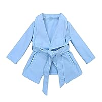 Lightweight Kids Jacket Toddler Girls Winter Long Sleeve Warm Fleece Coat Jacket Solid Color For Kids Padded