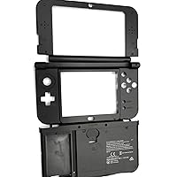 Black Color for New3DSXL Extra Housing Shell B C D Face Set Replacement, for New3DS New 3DS XL LL 3DSXL New3DSLL Console, Middle Screen Frame Faceplate, Buttons Cover Plate, Battery Holder