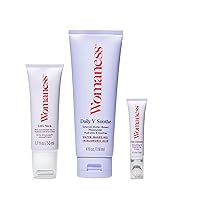 Womaness Menopause Skin, Neck + 'Down There' Care Trio - Let's Neck Neck Moisturizer for Women (1.7 Fl Oz), V Soothe Water Based Hydrator (4 oz) + Plump It Up Gentle Retinol Serum for Face (1 Fl Oz)