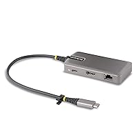 StarTech.com USB-C Multiport Adapter, 4K 60Hz HDMI, HDR - 2-Port 5Gbps USB 3.0 Hub, 100W Power Delivery Pass-Through, GbE, USB Type C Mini Docking Station, Windows/MacOS/ChromeOS (103B-USBC-MULTIPORT)