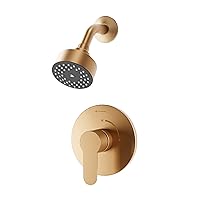 Symmons Identity Wall Mounted Shower Trim Kit with Single Handle, Single Spray 2.0 GPM in Brushed Bronze (Valve Not Included)