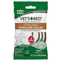 Vet's Best Flea and Tick Repellent Collar for Dogs - Flea and Tick Prevention for Dogs - Plant-Based Ingredients - Small to Large Dog Flea Collar - Up to 20” Neck Size