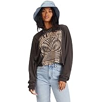 Billabong Go with The Flow LS Cropped Women's T-Shirt - Off Black