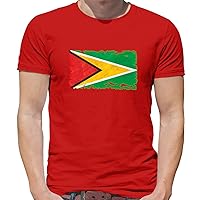 Guyana Grunge Style Flag - Mens Premium Cotton T-Shirt