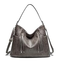 MINTEGRA Women’s PU Soft Leather Handbag Designer Tassel Shoulder Tote Bag Top Handle Bags