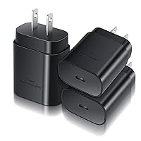 USB C Wall Charger Adapter, Costyle 3 Pack PD 25W Super Fast Charger Type C Charging Block for Samsung Galaxy S24/S23/S22/S21/S20 Ultra/Plus/S20FE/S10/A13/A53/A71/Note 20 Ultra/10,Pixel 7/6A-Black