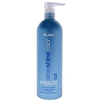 RUSK Deepshine Color Hydrate Sulfate-Free Shampoo, Cleanses, Replenishes Moisture, Infused with Nourishing Marine Botanicals, UV-Absorbing Technology Prolongs Color Retention and Vibrancy