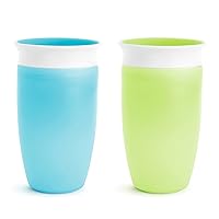 Miracle® 360 Toddler Sippy Cup, Spill Proof, 10 Ounce, 2 Pack, Green/Blue