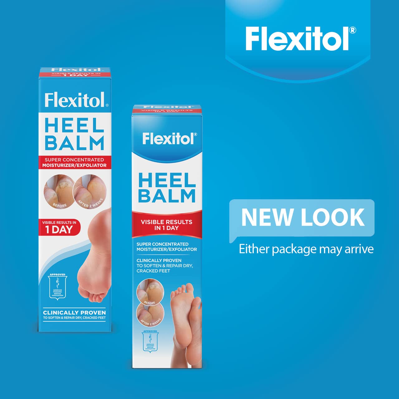 Flexitol Heel Balm, Rich Moisturizing & Exfoliating Foot Cream, 4 Oz Tube
