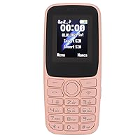 MAVIS LAVEN Button Senior Basic Phone, Elderly Mobile Phone ABS LCD SOS Help 900mah for Indoor (Pink)
