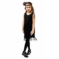 DSplay Kids Girl's Fashion Flapper Satin Dress Costume(S/M/L)