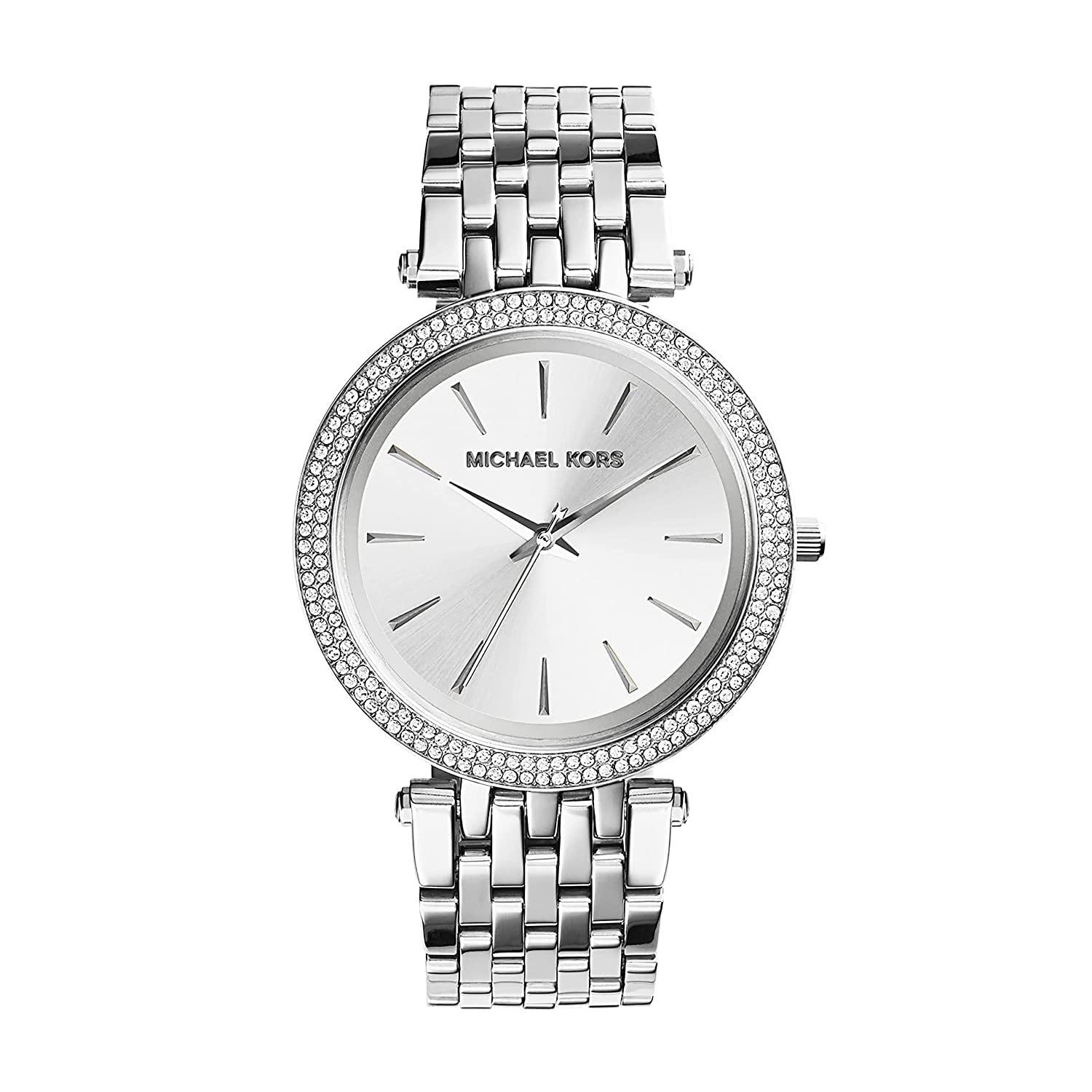 Michael Kors Womens Ritz Crystal Date Chronograph Bracelet Strap Watch  Silver MK6428 at John Lewis  Partners