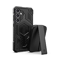 URBAN ARMOR GEAR UAG Designed for Samsung Galaxy S24 Plus Case Monarch Pro Carbon Fiber Magnetic Charging Bundle with UAG Magnetic Wireless Portable Charger 18W Power Bank Black