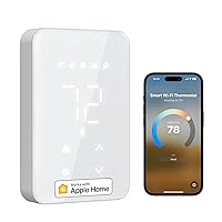 Smart Thermostat for Electric Baseboard and in-Wall Heaters Work with Apple Home, Alexa, Google Home and SmartThings, with Voice & Remote Control, Power Monitor, Easy Setup, Energy Saving