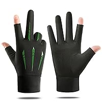 Nylon Skin-Friendly Adult Gloves Summer Two-Finger Exposed Solid Color Mittens Teens Outdoor Sports Full Finger Gloves Cyclin