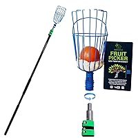 EVERSPROUT 24-Foot Fruit Picker (30+ Foot Reach) | Telescoping Easy-to-Attach Twist On Basket Design | Heavy-Duty, High-Grade Aluminum Extension Pole