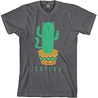 Threadrock Men's Catcus Cat Cactus Plant T-Shirt