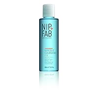 Nip + Fab Glycolic Acid Fix Foaming Cleanser for Face with Olive Oil, Exfoliating Resurfacing AHA Facial Cleansing Foam Wash for Exfoliation Even Tone Brighten Skin, Fine Lines and Wrinkles