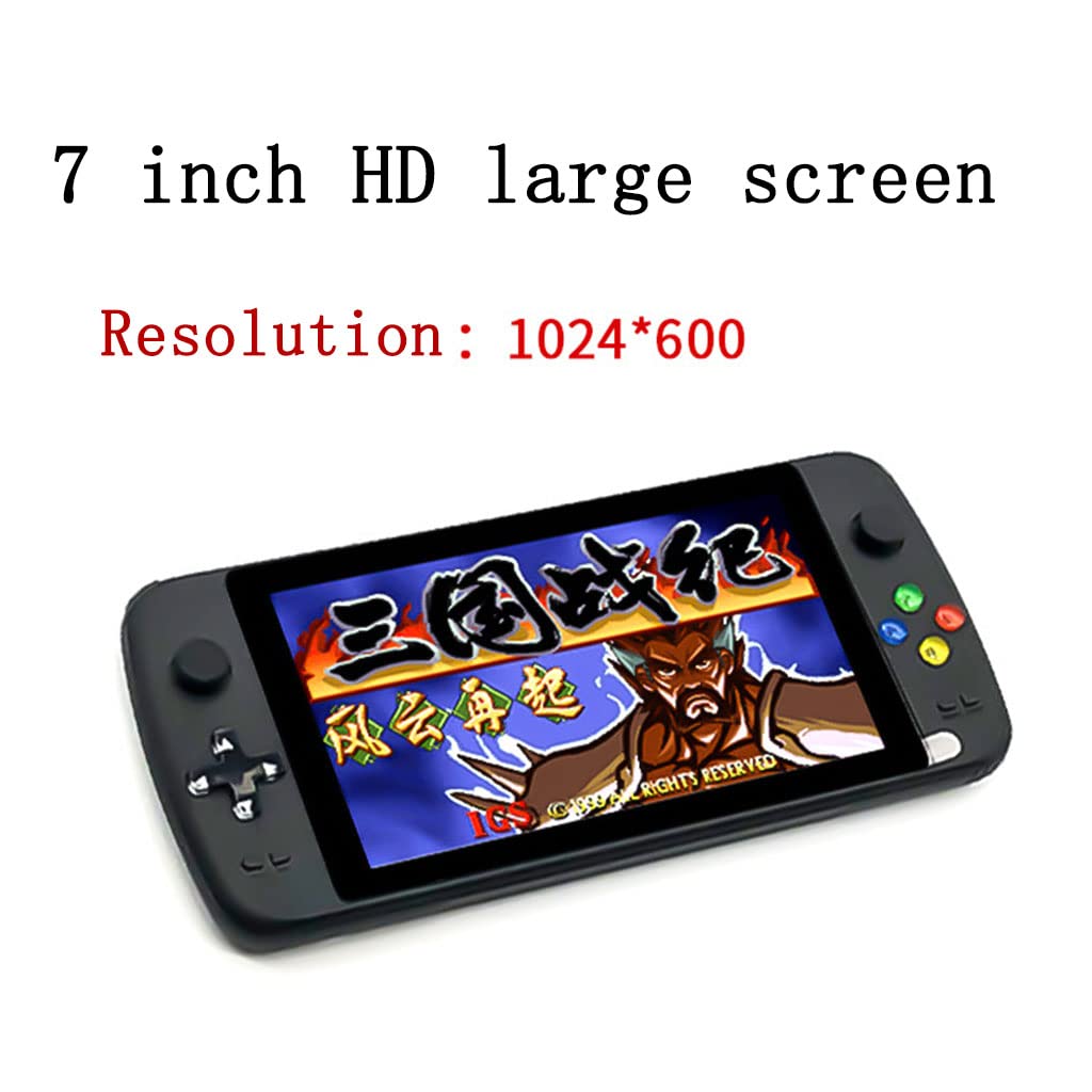 PS7000 128-bit Handheld Game Console, 7-inch Screen Dual Rocker 40 Big Emulator HDMI High-definition Output Video Game Console 16GB Built-in 3000 Games Dual-play For Children And Adults