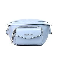 Michael Kors Maisie Large Pebbled Leather 2-in-1 Sling Waist Pack in Pale Blue