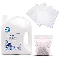7.5 LBS Reusable Pure White Silica Gel Beads, Rechargeable Dessicant Dehumidifiers Desiccant Moisture Absorber with 20pcs Resealable Nonwoven Zip Bags
