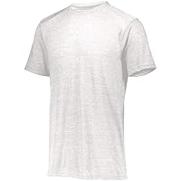 mens Tri-blend T-shirt Short Sleeve, White, Medium