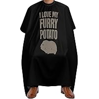 I Love My Furry Potato Guinea Pig Fashion Barber Cape Apron Accessories Personalized Hair Cutting Capes for Adults