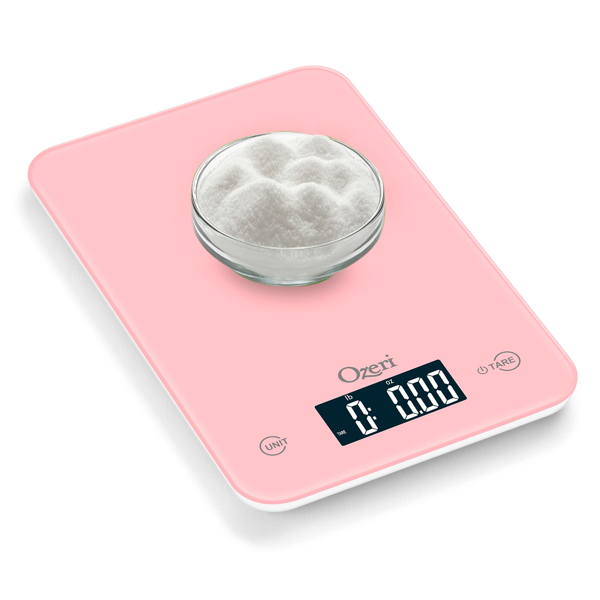 Ozeri Touch Professional Digital Kitchen Scale, (12 lbs Edition), Crystal Rose